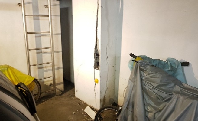 01-新北市八里社區地下室柱面補強工程-擴柱施工前